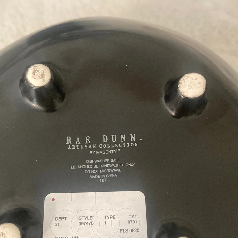 Rae Dunn Halloween Black Spooky Ceramic Jar - Picture 3 of 6